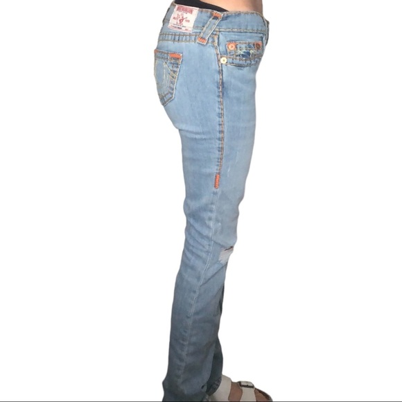 TRUE RELIGION Slim Straight let-out Hem Super T Jeans - Picture 12 of 16